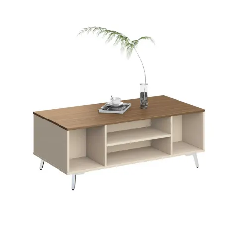 Masă joasă RFG Paris, 1200 x 600 x 450 mm, nuc și gri deschis