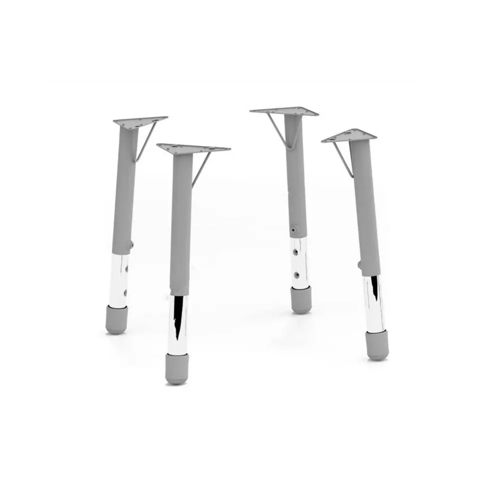 Nowa Szkola Picioare metalice, reglabile pe înălțime, 59 x 64 x 71–76 cm, set de 4