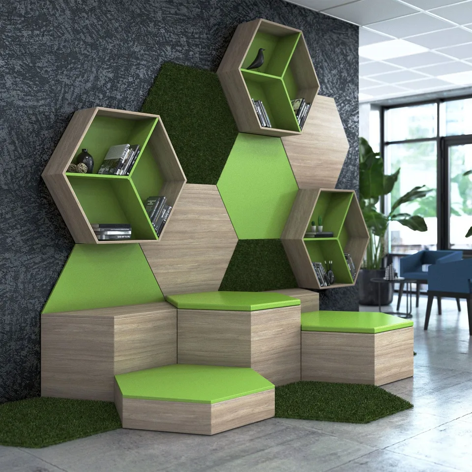 RFG Compoziție Hexagon III, 3945 x 1732 x 2705 mm