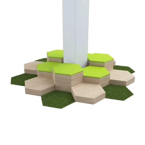 RFG Compoziție Hexagon VI, 3464 x 3000 x 545 mm