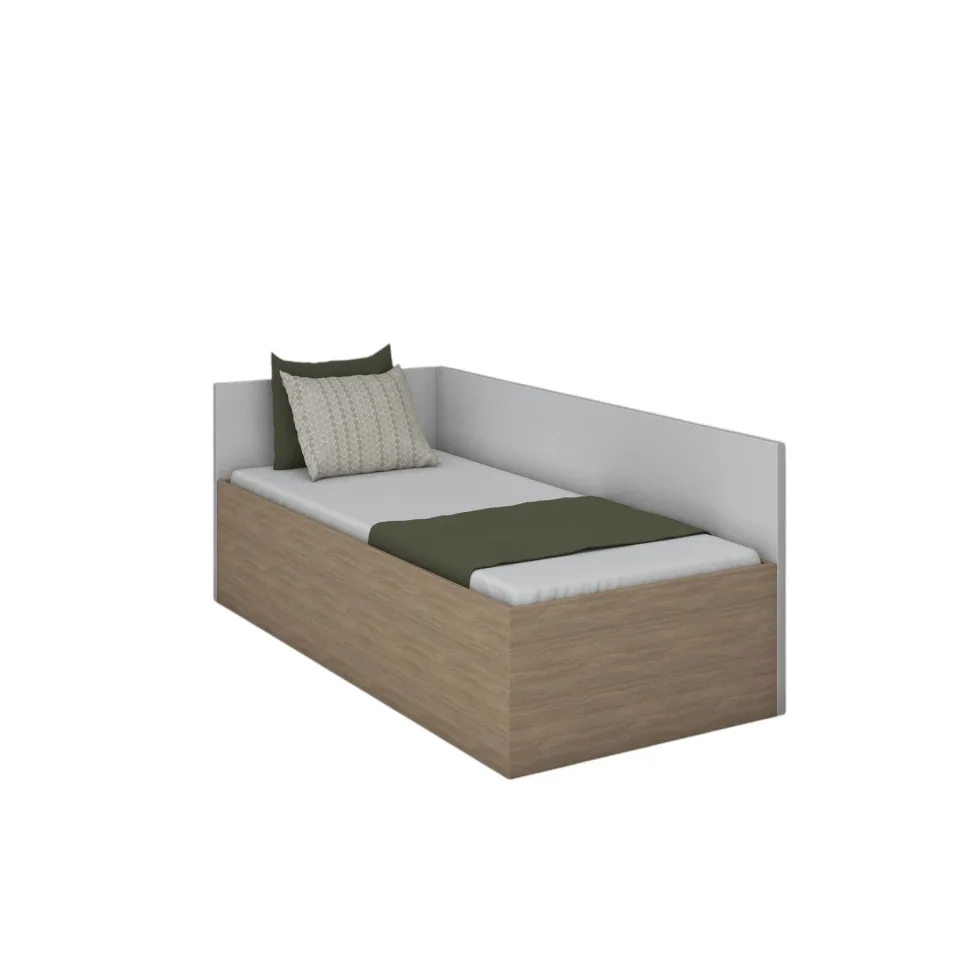 Panou lateral RFG pentru pat simplu, 2072 x 36 x 800 mm, alb