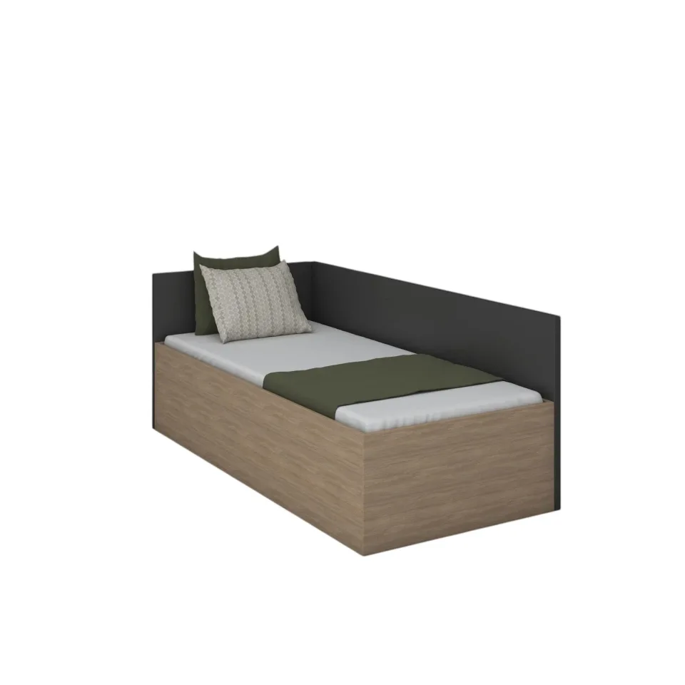 Panou lateral RFG pentru pat simplu, 2072 x 36 x 800 mm, grafit