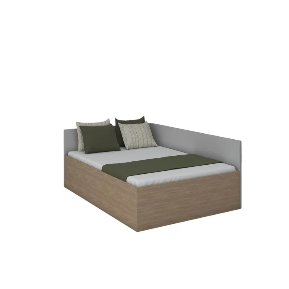 Panou lateral RFG, pentru pat dublu, 2072 x 36 x 800 mm, Gri