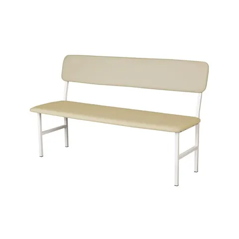 Bancă cu spătar, piele eco, 1500 x 450 x 840 mm