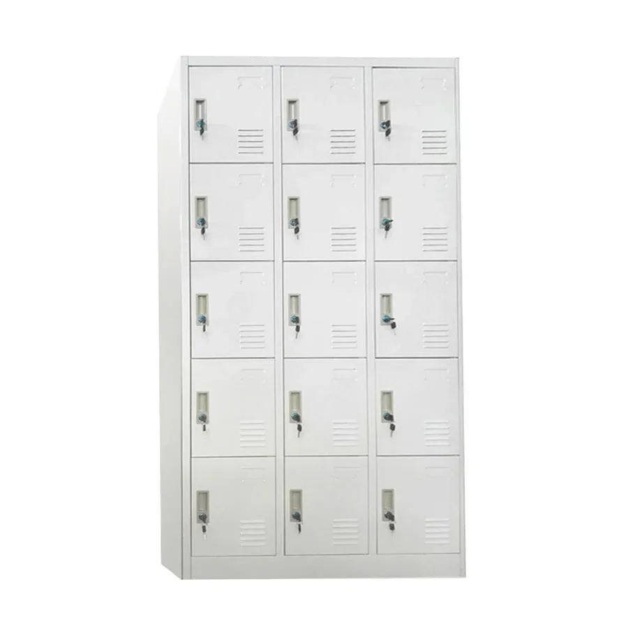 Dulap RFG, metal, cincisprezece compartimente, 185 × 90 × 40 cm, gri