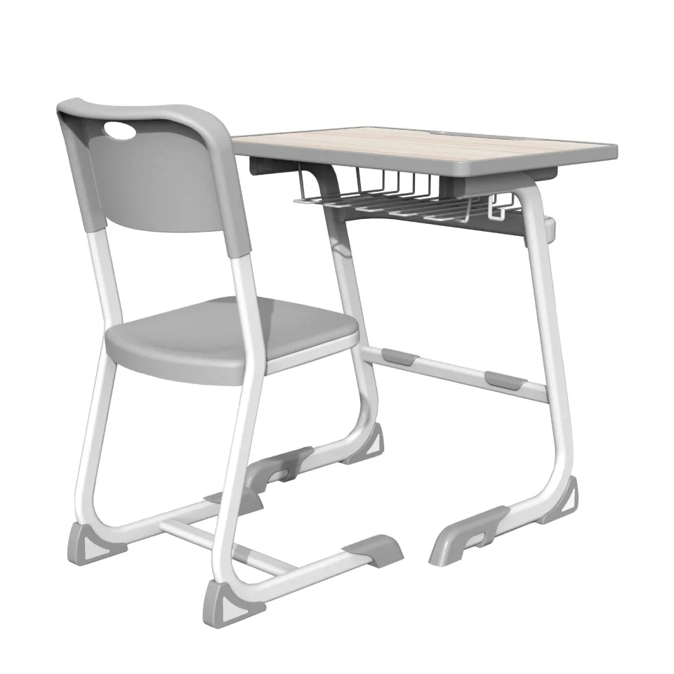 Birou și scaun ergonomic RFG Istudy White, de la clasa I la VIII
