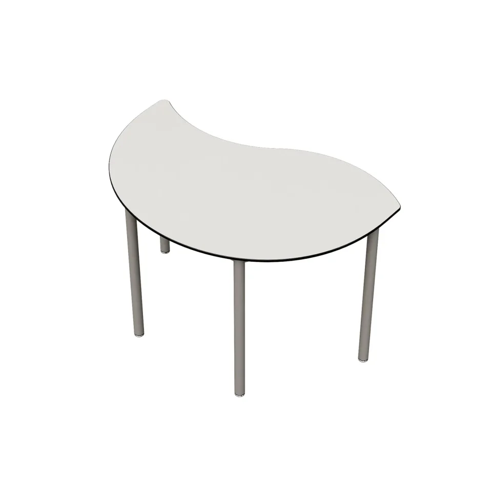 Birou școlar RFG Flexus, S, 120 x 80 x 76 cm, HPL alb