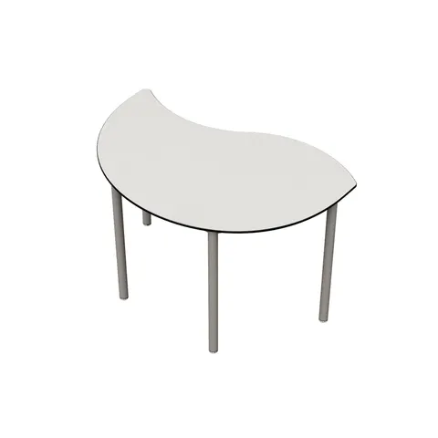 Birou școlar RFG Flexus, S, 120 x 80 x 76 cm, HPL alb