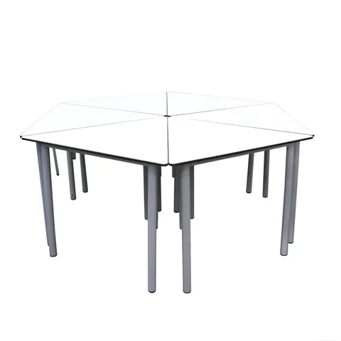 Birou pentru studenți RFG Flexus, MDF, triunghiular, 90 x 79 x 76 cm, model asamblat