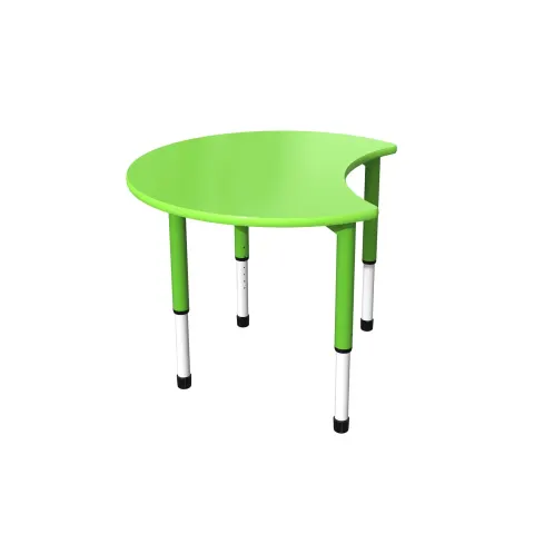Birou școlar RFG Moon, reglabil pe înălțime, clasele I–XII, 900 x 900 x 550–750 mm, verde