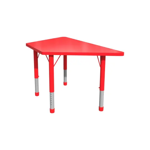 Masă student RFG Trapez, reglabilă pe înălțime, 3–8 ani, 1200 x 600 x 370–620 mm, roșu