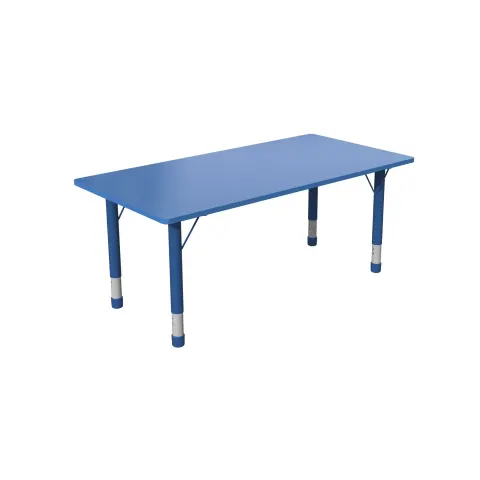 Birou pentru elevi RFG Fresh, înălțime reglabilă, pentru vârste între 3 și 8 ani, 1200 x 600 x 370-620 mm, albastru