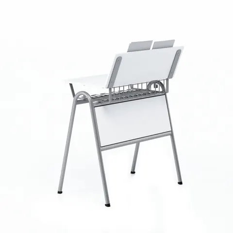 RFG Birou muzical Letme, pentru peste clasa a 7-a, 700 x 500 x 750 mm, blat gri, metal gri