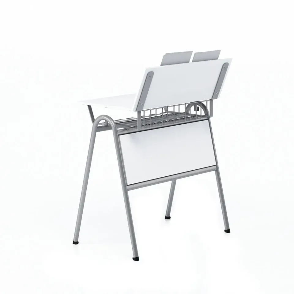 RFG Birou muzical Letme, pentru peste clasa a 7-a, 700 x 500 x 750 mm, blat gri, metal gri