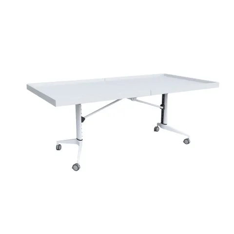 Masă mobilă pliabilă RFG Robotika, 2000 ? 1000 ? 740 mm, albă