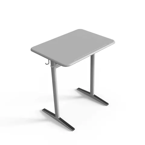 Birou școlar RFG Riva, pentru clasele VIII și peste, 650 x 450 x 760 mm, gri