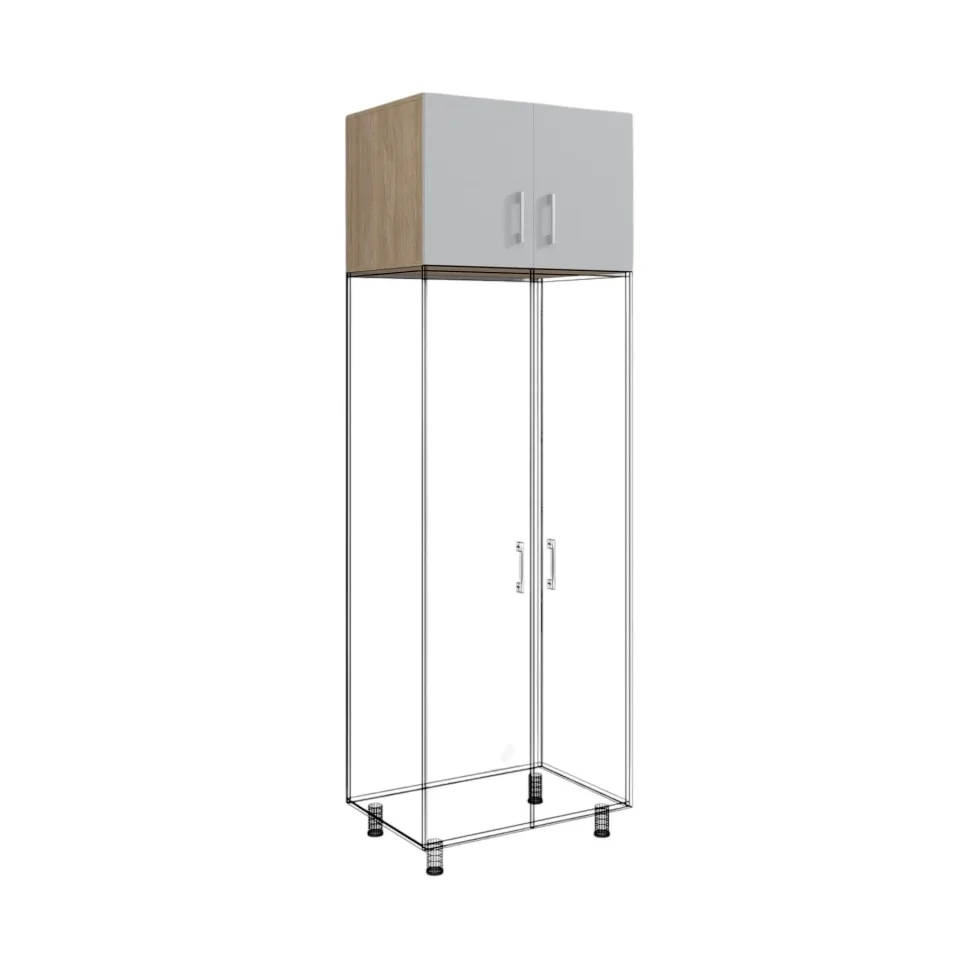 Unitate superioară RFG, dublă, 800 x 560 x 500 mm, gri