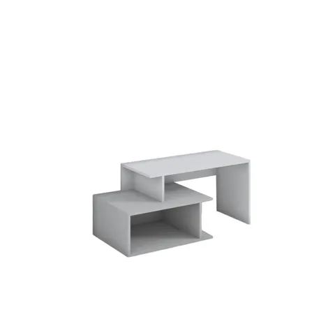 Dulap TV RFG, 1250 x 500 x 500 mm, bază gri, blat alb