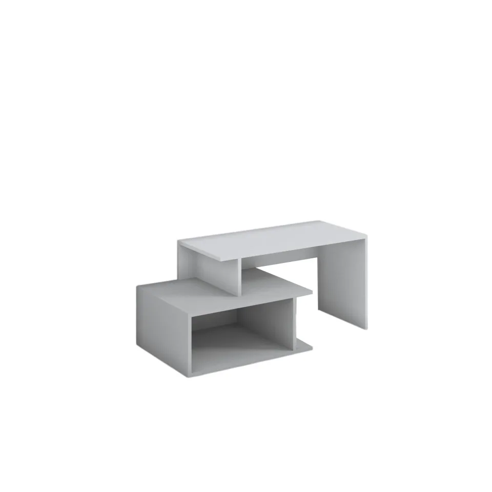 Dulap TV RFG, 1250 x 500 x 500 mm, bază gri, blat alb