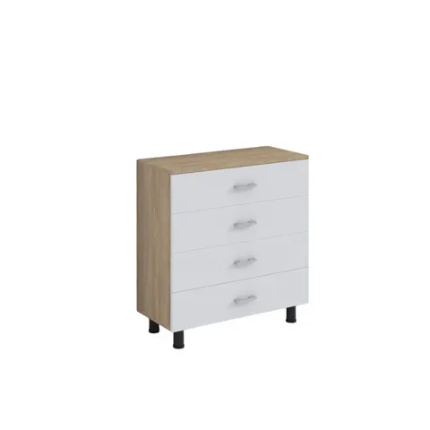 Comodă RFG, 800 x 400 x 850 mm, stejar sonoma și alb