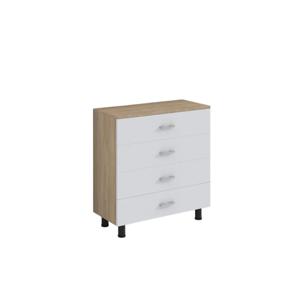 Comodă RFG, 800 x 400 x 850 mm, stejar sonoma și alb
