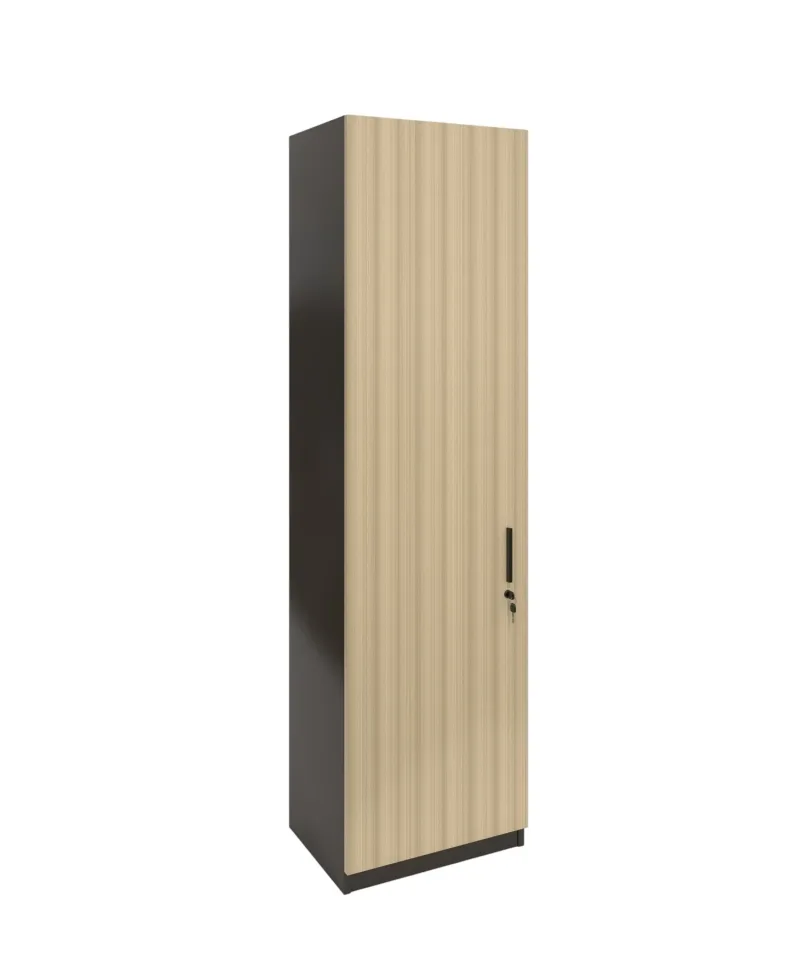 Dulap RFG Parma, simplu, 550 x 400 x 2000 mm, placaj de 18 mm, nuc și grafit perlat