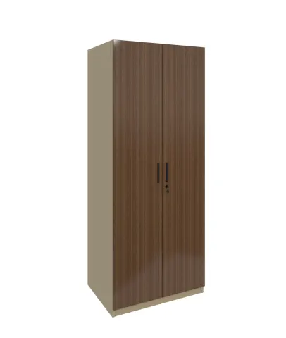Dulap RFG Elmaz, dublu, 800 x 550 x 2000 mm, pal de 18 mm, stejar australian și gri