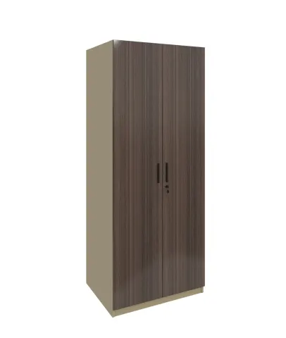 Dulap RFG Lisabon, cu rafturi, 800 x 550 x 2000 mm, PAL 18 mm, stejar închis și gri