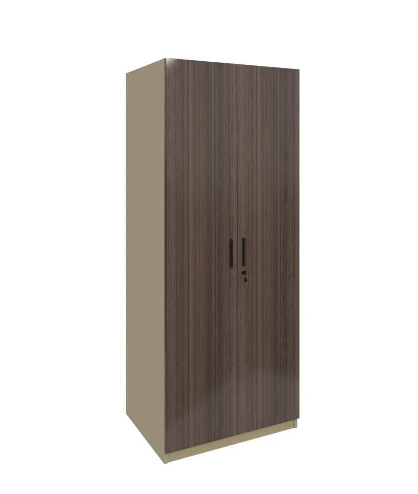 Dulap RFG Lisabon, cu rafturi, 800 x 550 x 2000 mm, PAL 18 mm, stejar închis și gri