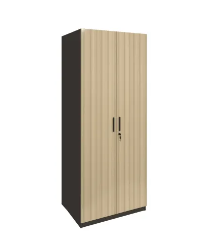 Dulap RFG Milano, cu rafturi, 800 x 550 x 2000 mm, PAL 18 mm, stejar deschis și gri închis