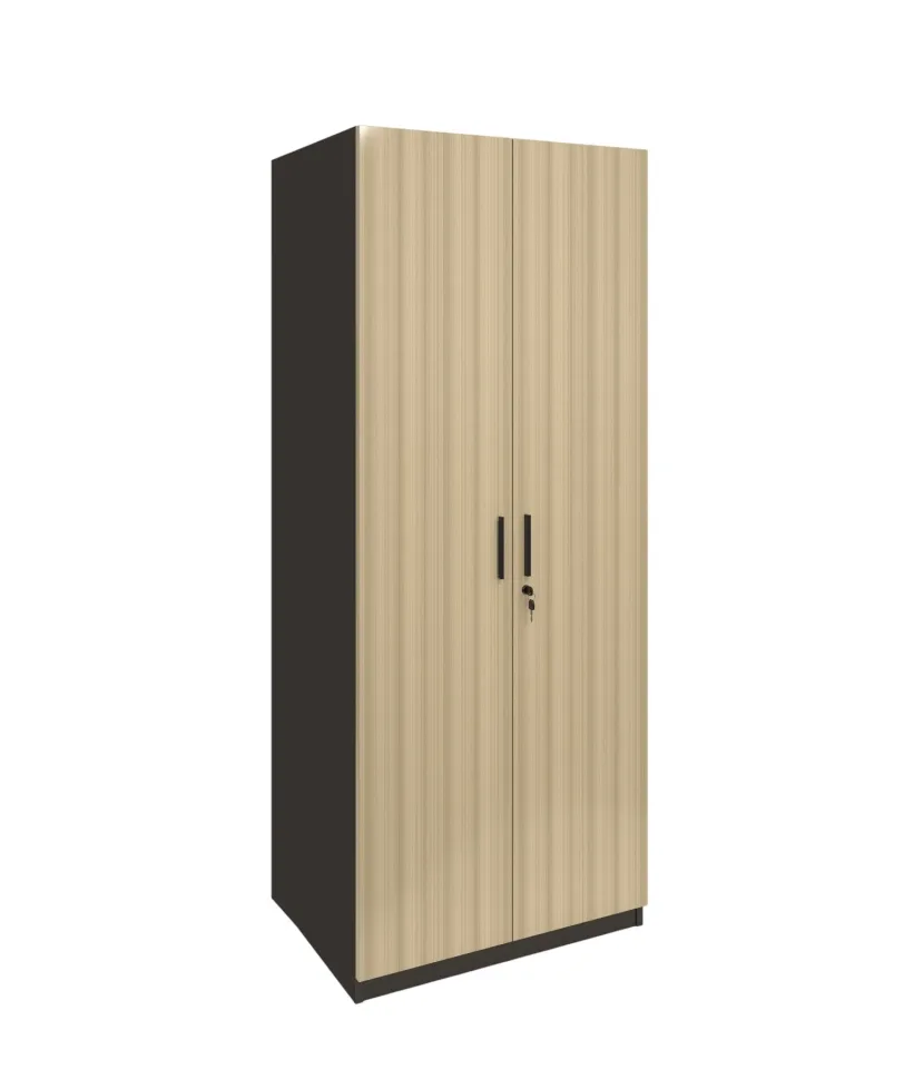 Dulap RFG Milano, cu rafturi, 800 x 550 x 2000 mm, PAL 18 mm, stejar deschis și gri închis