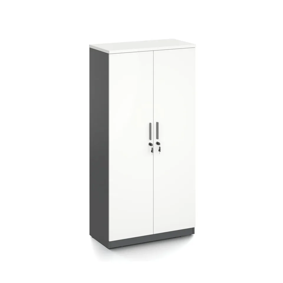 Dulap RFG Monaco, 800 x 400 x 1600 mm, pal, alb și negru