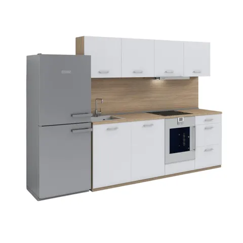 RFG Kitchen, 2400 x 600 x 2100 mm, stejar sonoma și alb