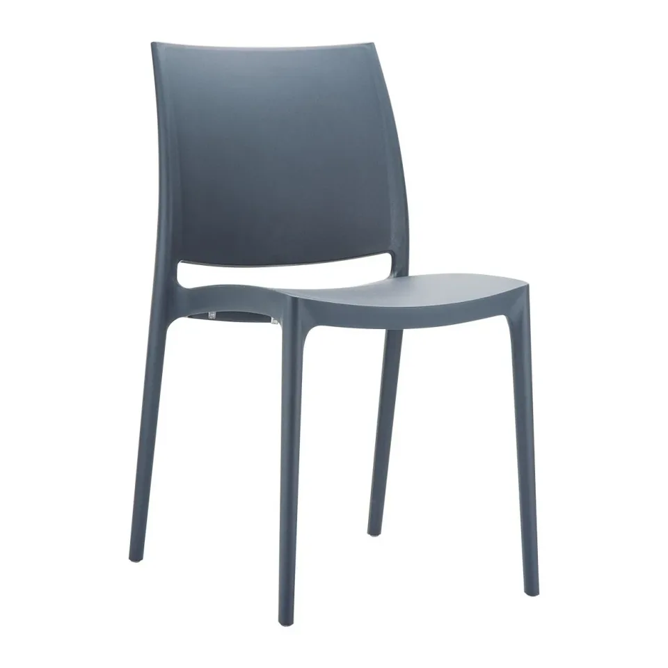 Scaun RFG Milano, plastic, gri închis
