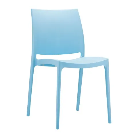 Scaun RFG Milano, plastic, albastru deschis