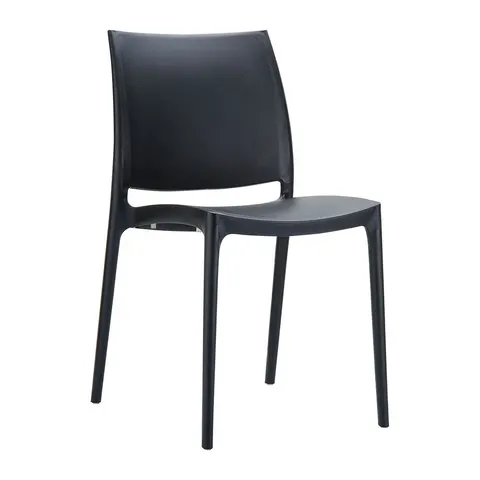 Scaun RFG Milano, plastic, negru