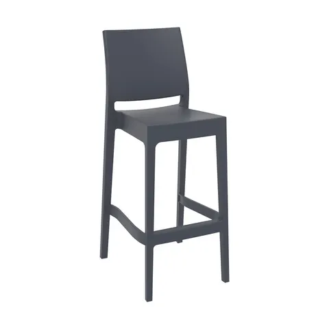 Taburet de bar RFG Milano, plastic, gri închis