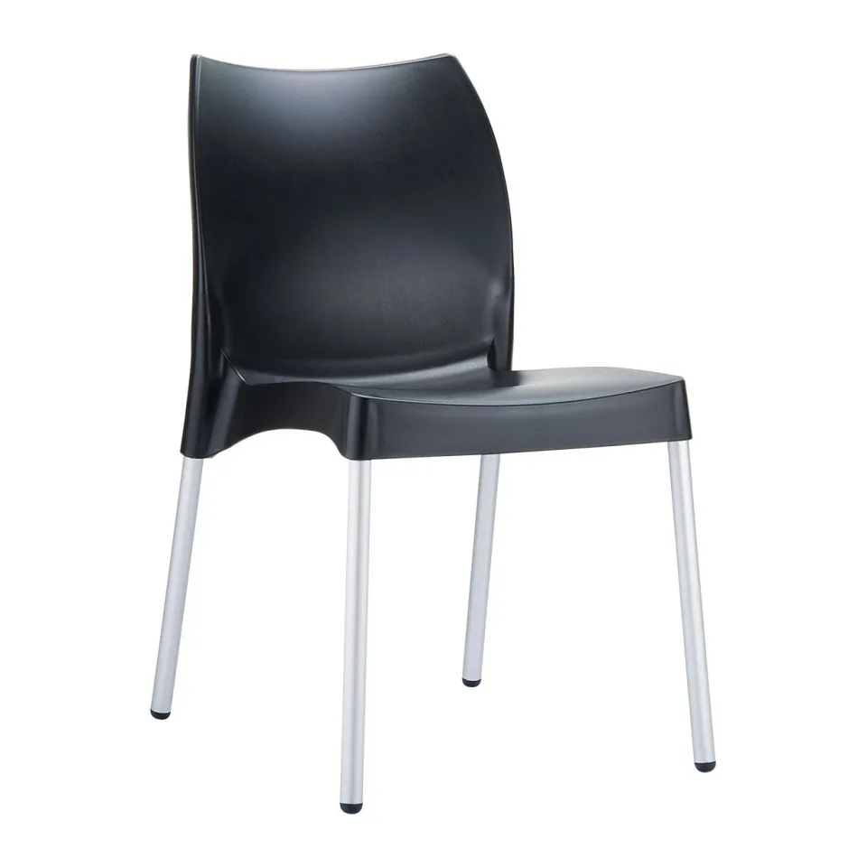 Scaun RFG Vito, plastic, negru