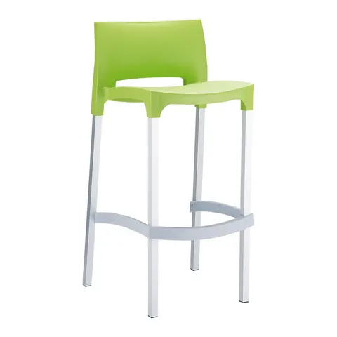 Taburet de bar RFG Joy, plastic, verde deschis