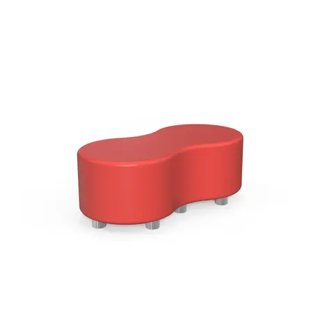 Taburet RFG Formex, 120 x 60 x 43H, eco-piele, roșu