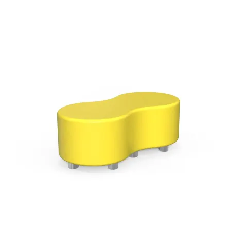 Taburet RFG Formex, 120 x 60 x 43H, eco-piele, galben
