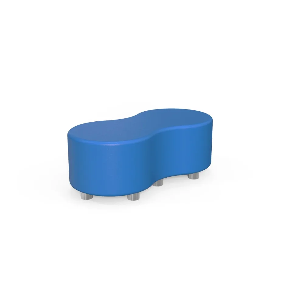 Pouf RFG Formex, 120 x 60 x 43H, piele ecologică, albastru