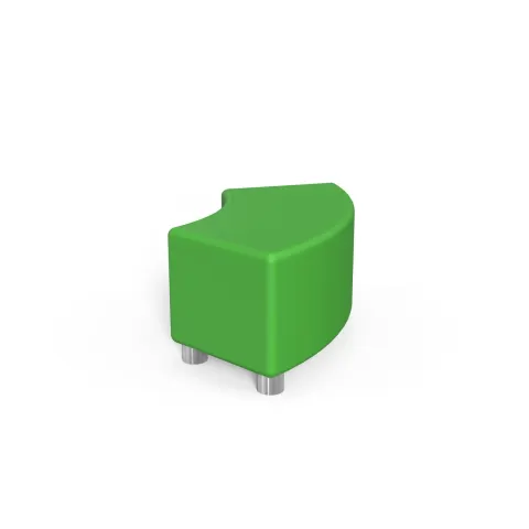 RFG Ottoman Curve, 90 x 90 x 43H, eco-piele, verde