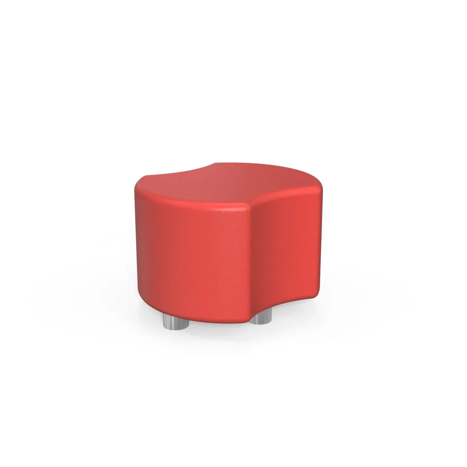 Taburet RFG Bold, 60 x 51 x 43H, piele ecologică, roșu
