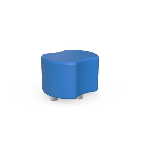 Taburet RFG Bold, 60 x 51 x 43H, piele ecologică, albastru