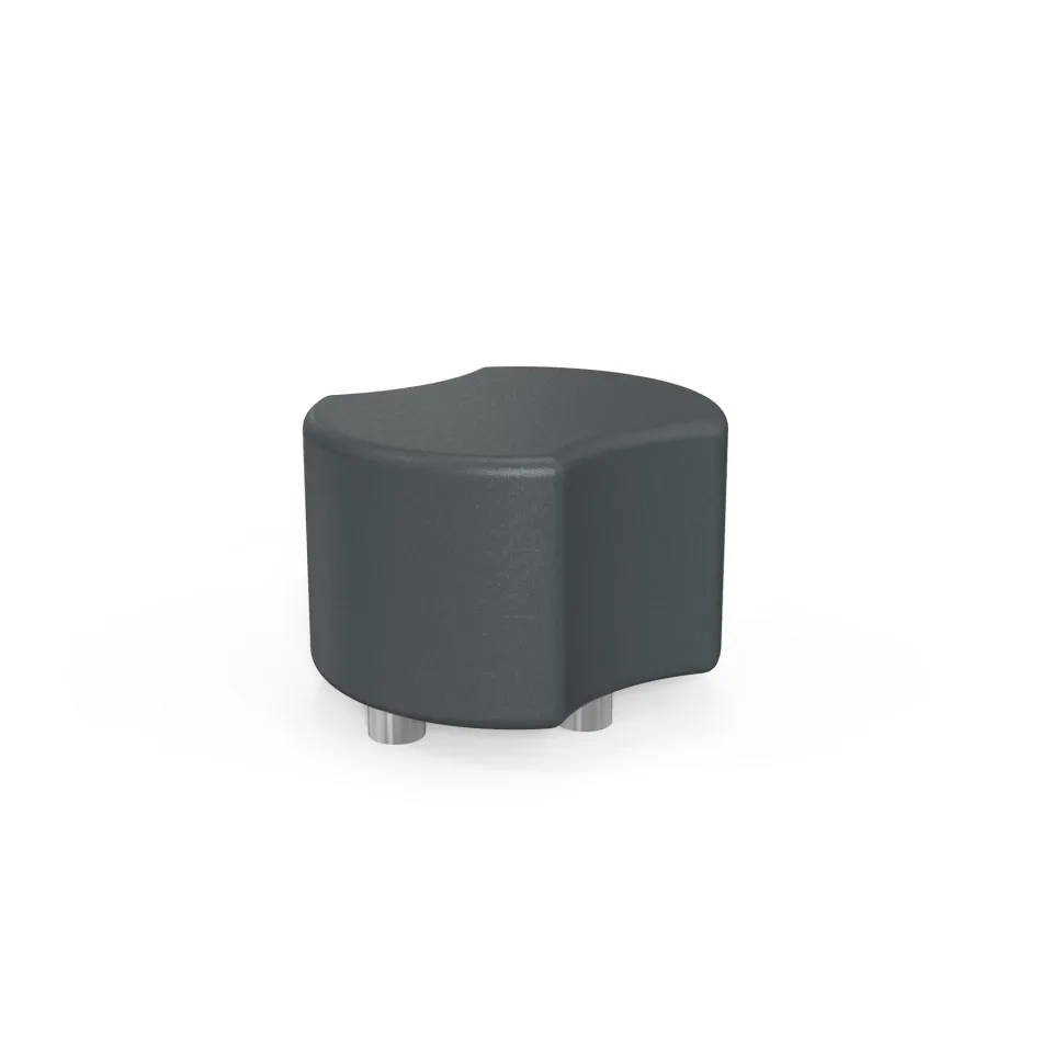 Taburet RFG Bold, 60 x 51 x 43H, Piele Eco, Culoare Grafit