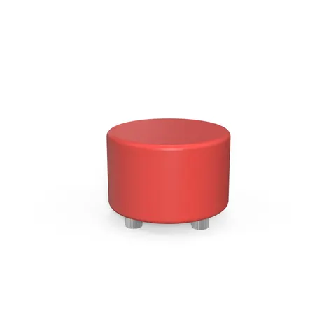 Taburet RFG Circle, 60 x 60 x 43H, piele ecologică, roșu