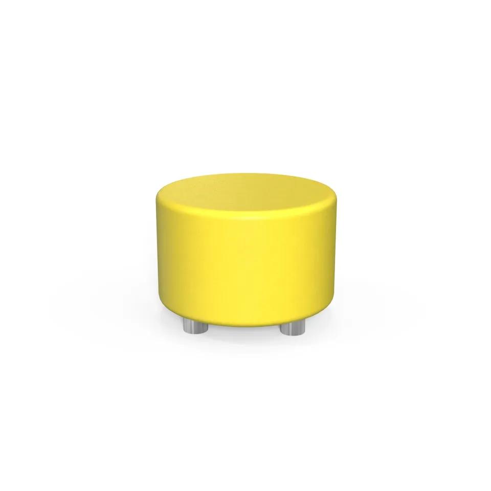 Taburet RFG Circle, 60 x 60 x 43H, piele ecologică, galben
