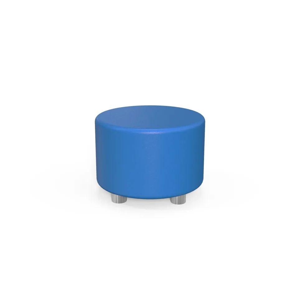 RFG Pouf Circle, 60 x 60 x 43H, piele eco, albastru