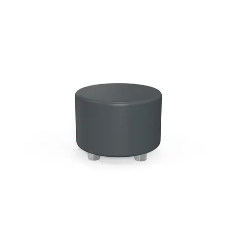 Taburet RFG Circle, 60 x 60 x 43H, piele ecologică, culoare grafit